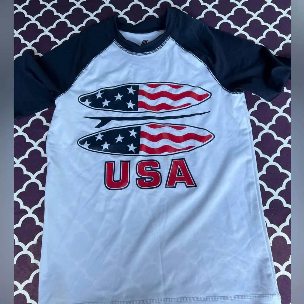 Children’s place Big Boys Swim Top- Patriotic